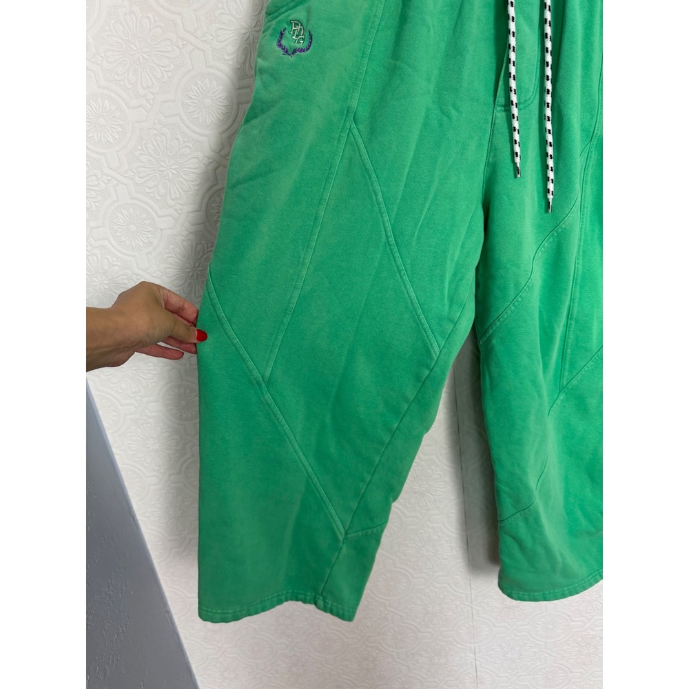 BDG Urban Outfitters Womens Green Cropped Barrel Leg Sweatpants Joggers Large - Picture 6 of 10